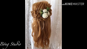 Hướng dẫn bới tóc cô dâu (tóc tết thả nhẹ nhàng) mẫu 37