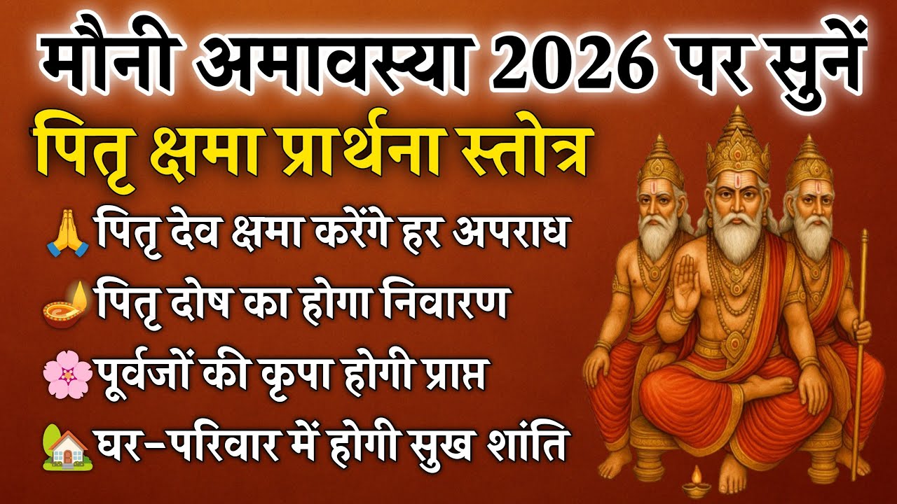 Mauni Amavasya 2026 | पितृ देवता क्षमा प्रार्थना स्तोत्र | पितृ दोष शांति और पितृ कृपा हेतु 