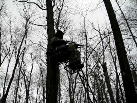 Leland Hardy Deer Hunt - Hardy In Tree Stand w/ Bi...