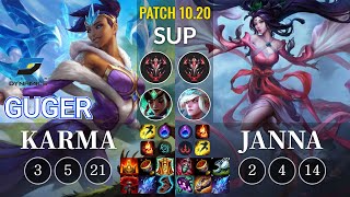 DYN GuGer Karma vs Janna Sup - KR Patch 10.20