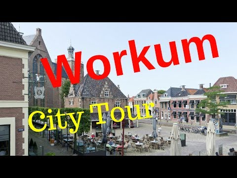 Workum (Warkum), Friesland (Fryslân) The Netherlands (City Tour) Walking and Cycling.. GoPro