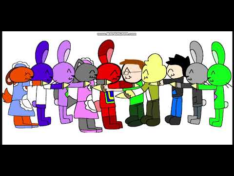 A Slideshow Of Characters Hugging