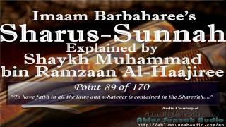 Point 89 Of 170Sharus-Sunnah Of Al-Barbaharee Explained By Shaykh Muhammad Bin Ramzaan Al-Haajiree
