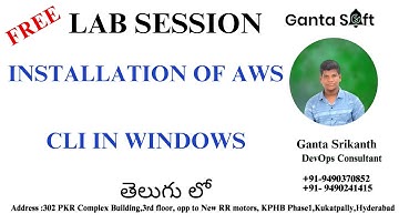 Installation of AWS CLI In Windows  |GantaSoft | Best Devops Training in  KPHB HYD | Ganta Srikanth