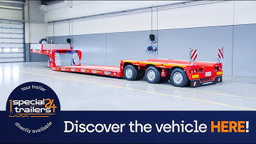 Faymonville - MegaMAX extendable low loader w/ 3 pendular axles & vessel bridge loading platform