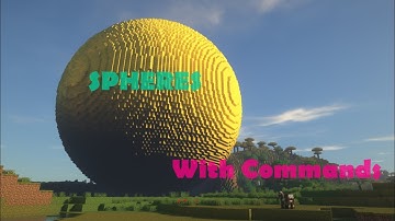 How to Make a Sphere in Minecraft Using COMMANDS - Tutorial (Java Edition)