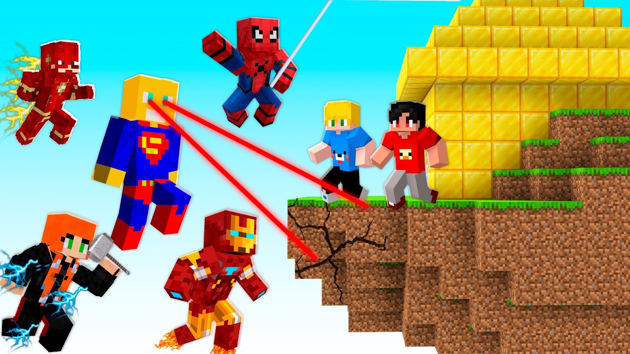 Batalhas de BASE vs. SUPER HEROIS Mais Fortes do Minecraft!