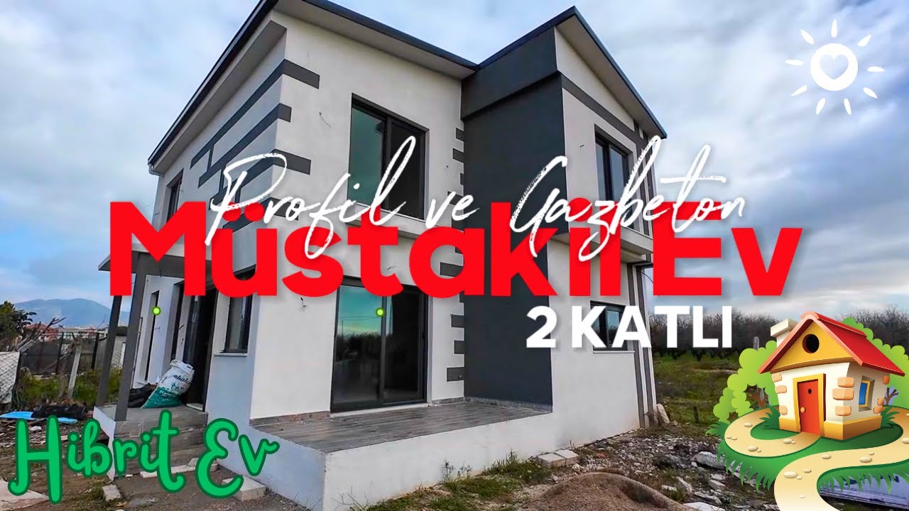 Çelik Hibrit Ev - Gaz Beton ve Profil İki Katlı Müstakil