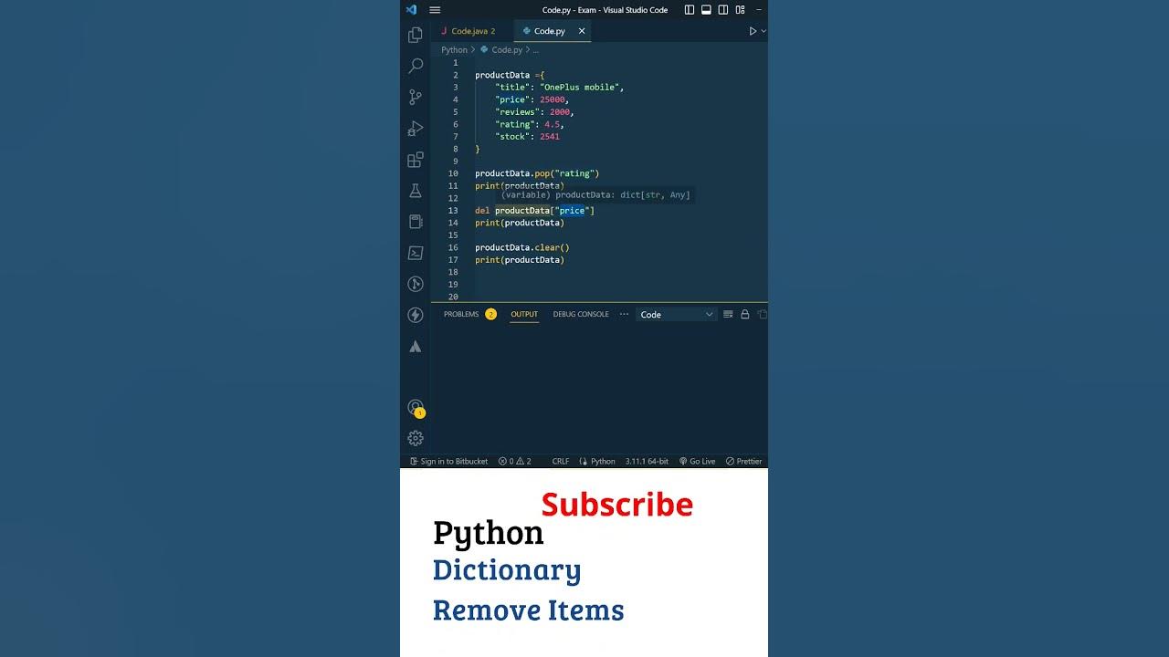Python in telugu python dictionary remove items python for