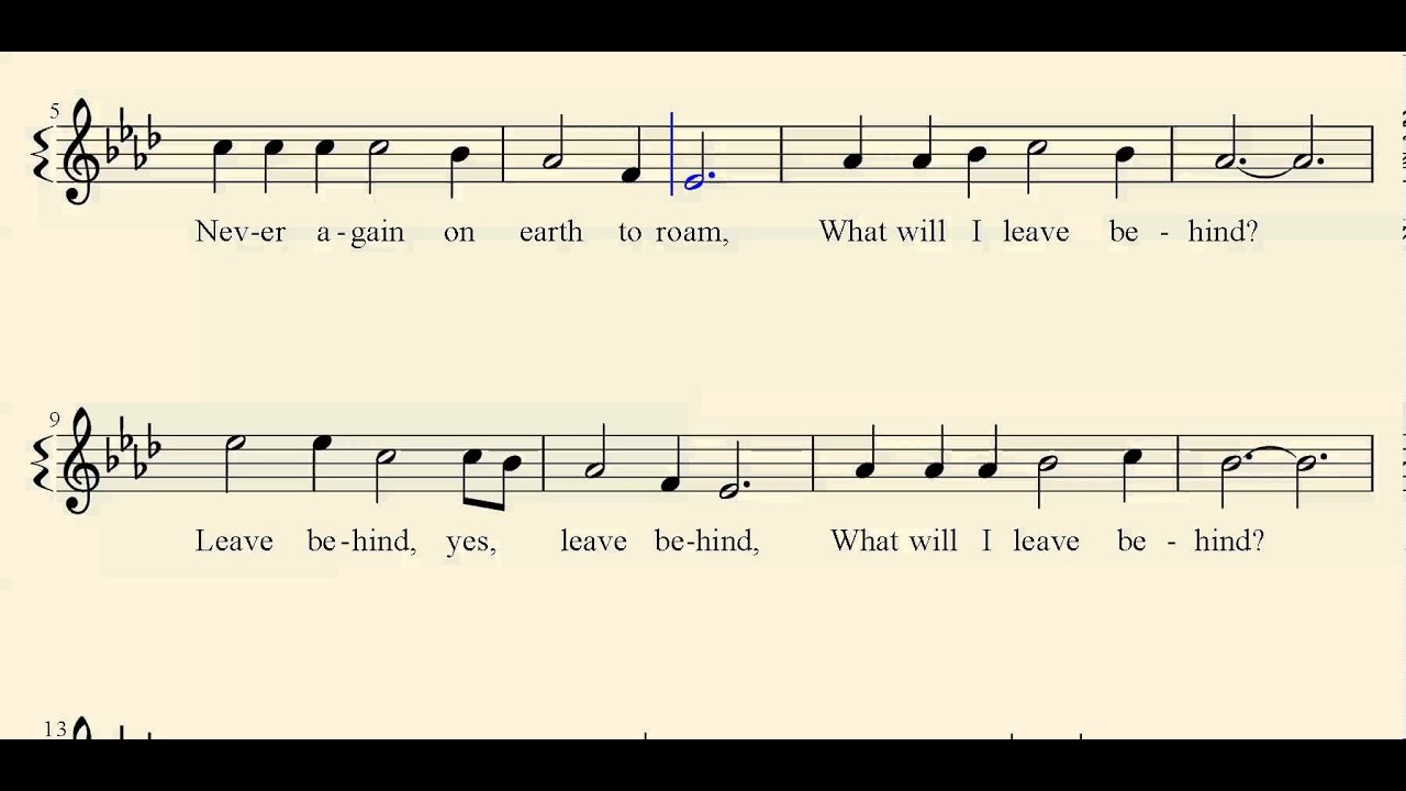 What Will I Leave Behind Church Song Gospel Hymn MIDI Church Songs