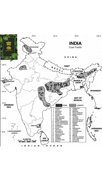 COAL FIELDS IN MAP OF INDIA