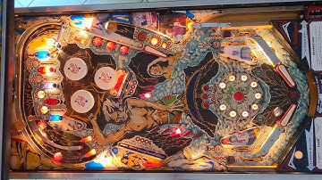 Williams Flash pinball machine playing a game