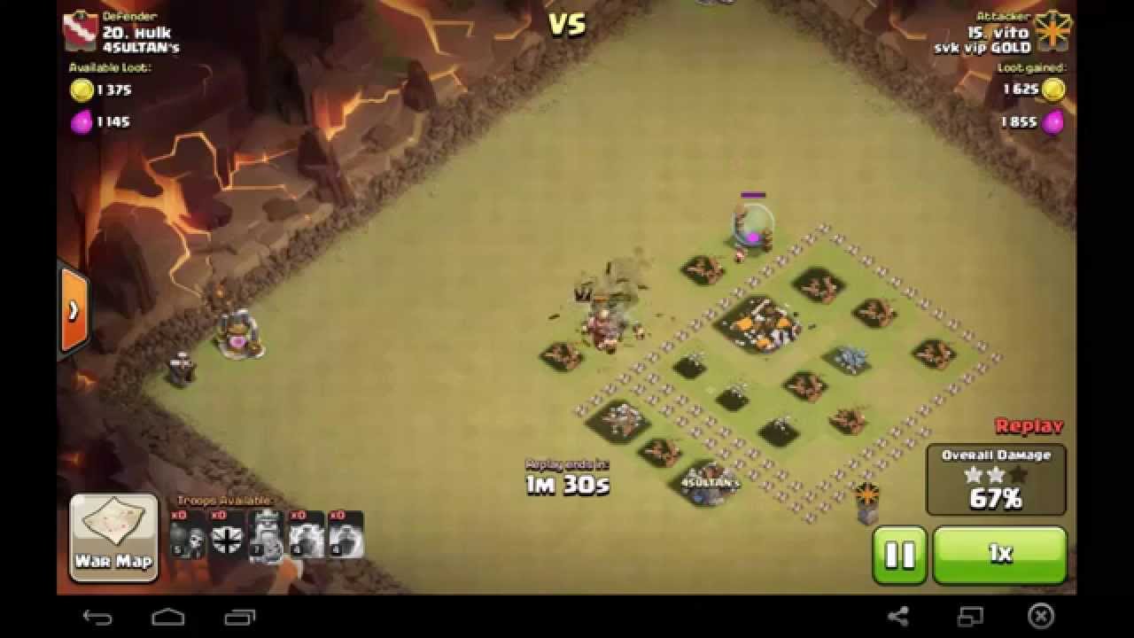 CoC zaujímavé útoky v CW - BOMBER v akcií