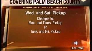 Boynton Beach garbage pick up days are changing