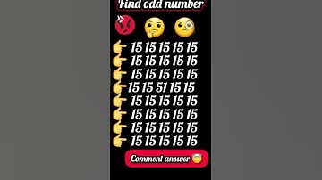 Find the odd number🧐 Find 52 #puzzle  #numberchallenge