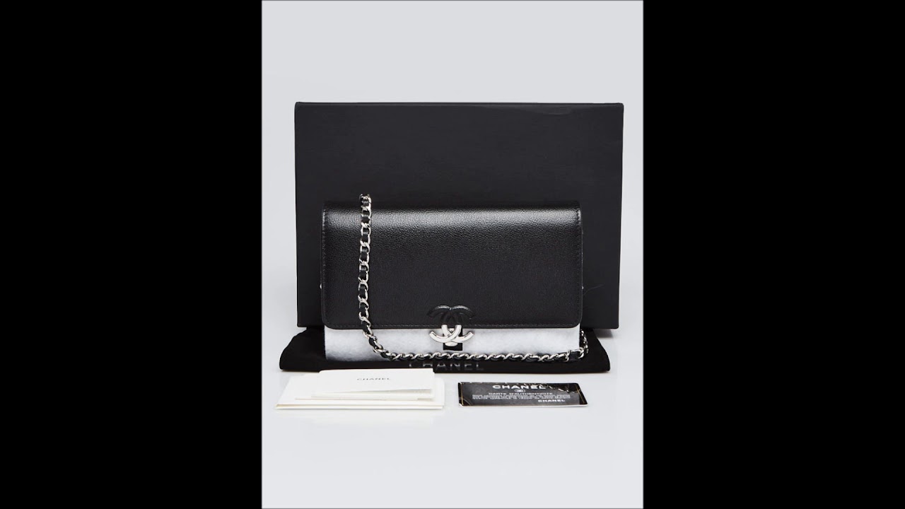 SALE!! Chanel Black Grained Calfskin Leather Urban Companion WOC Clutch Bag