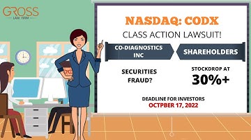CODX Stock News (#CODX) CODX Stock 📉 SHAREHOLDERS In Co-Diagnostics Securities Class Action $CODX