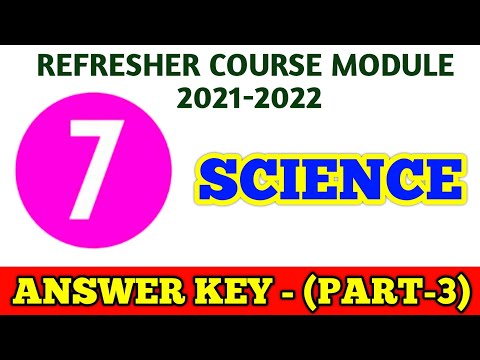 7th Standard Science Refresher Course Module Answer key UNIT 5,6 EM