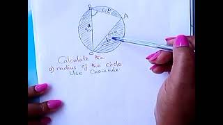 Trigonometry (II) [Finding Radius and Area] FORM THREE