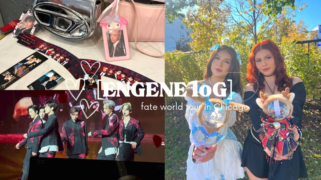 [ENGENE-loG] enhypen fate world tour concert vlog in Chicago🩵 (cupsleeve event, vip 1 send off)