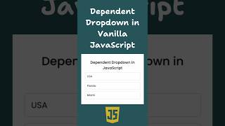 Lets Create a Custom Dependent Dropdown in JavaScript | Develop a Custom Dropdown