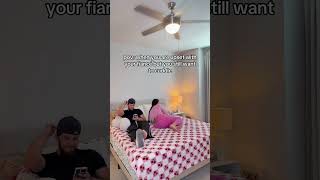 POV: when you are upset with your fiancé but you still want to cuddle… #couple