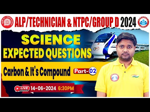 RRB Science Expected Questions, Carbon & It's Compound Class #2 | Science for RRB NTPC, ALP, Group D