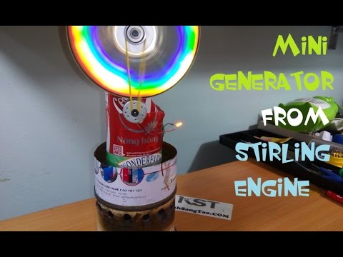 Mini Generator From Stirling Engine