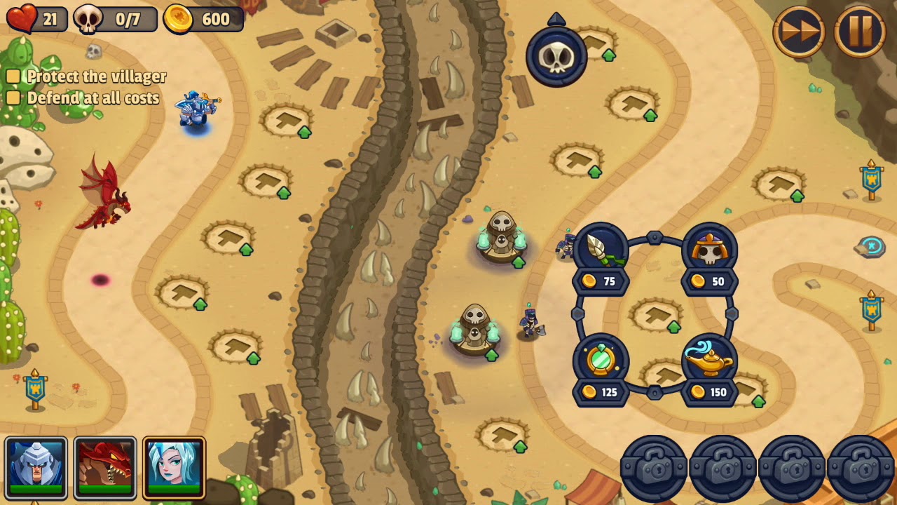 Realm Defense | World 3 | Level 54 | Campaign Mode | 3 Stars | No Spells | Sunstorm Sands