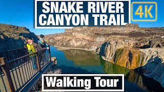 4K City Walks - Walking Snake River Canyon Trail - Twin Falls Idaho - Virtual Treadmill Scenery Walk