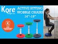 Kore Design Kids Adjustable Wobble Chair (14"-19") - Easy Setup for Instant Active Sitting