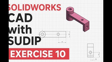 SolidWorks Exercise 10 | 2D to 3D Easy Tutorial | Beginner Friendly CAD Practice