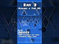 Day 3 Making a Top 20 Demon :) #geometrydash #shorts