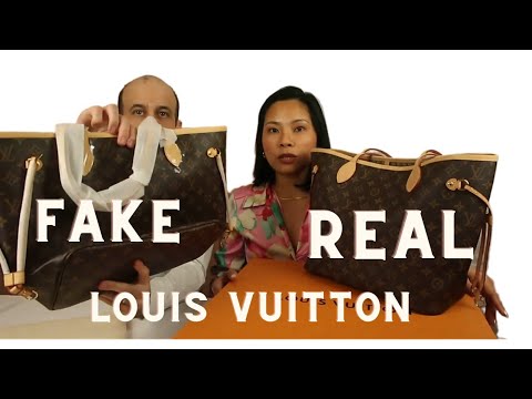 Fake vs Real LV * How to spot a fake Louis Vuitton Neverfull bag