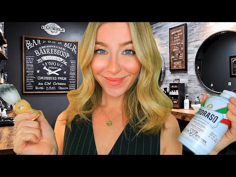 ASMR The INAPPROPRIATE Gentlemen's Barbershop Shave | Ft Realistical Binaural Shave Sounds