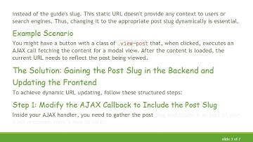 How to Dynamically Update the URL in an AJAX Call with WordPress `