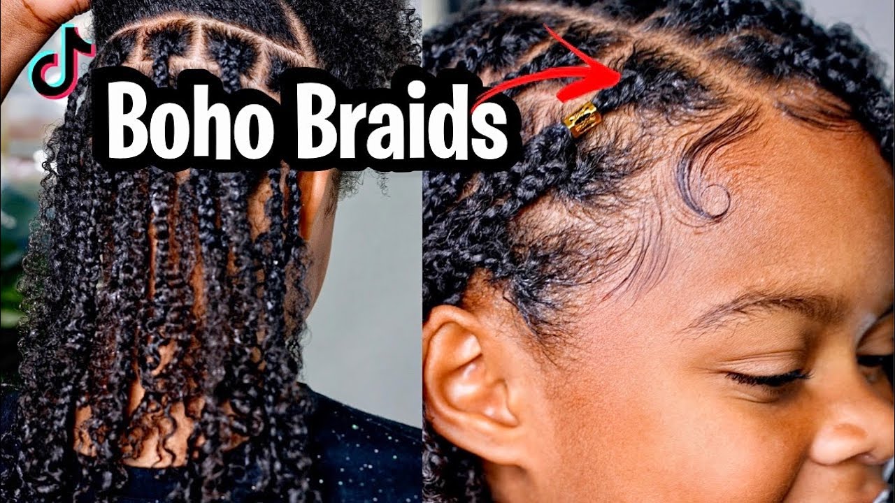 How to Do Boho Braids With Natural Hair On Kids YouTube