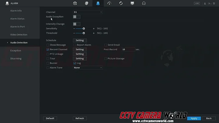 How to enable Audio Detection on your NVR
