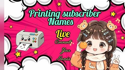 Writing my subscriber names in printer 🖨️#shotlive#virallive#viralprinter#names