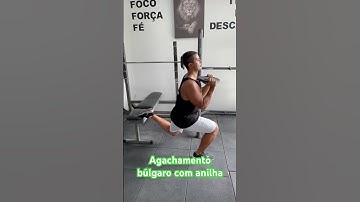 Agachamento búlgaro com anilha - prof. Matheus Gomes