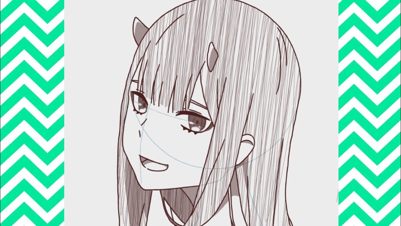 Anime drawing|How to draw zero two
