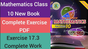 Maths Class 10 New Book PDF of Complete Solved Exercise 17.3