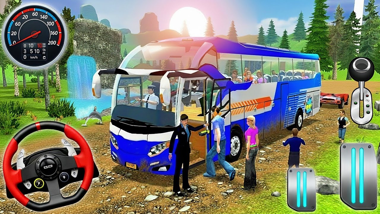 Offroad Bus Simulator 3D - Uphill Passenger Transport Challenge | Игра для США | Реалистичное вож...
