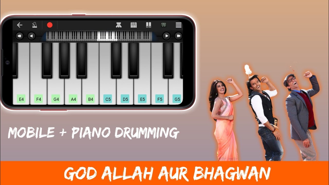 god allah aur bhagwan song on walk band piano instrumental ringtone