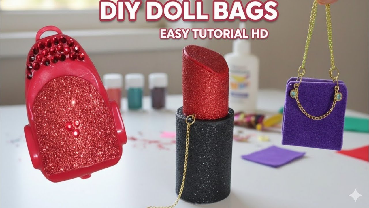 Waste material se banayein Sundar Doll Bag | DIY Craft three style doll beg 