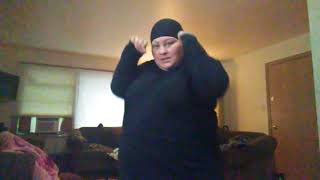 Ghetto-Butterfly Shadow-Boxing, Check Out This Fat Girls Moves...