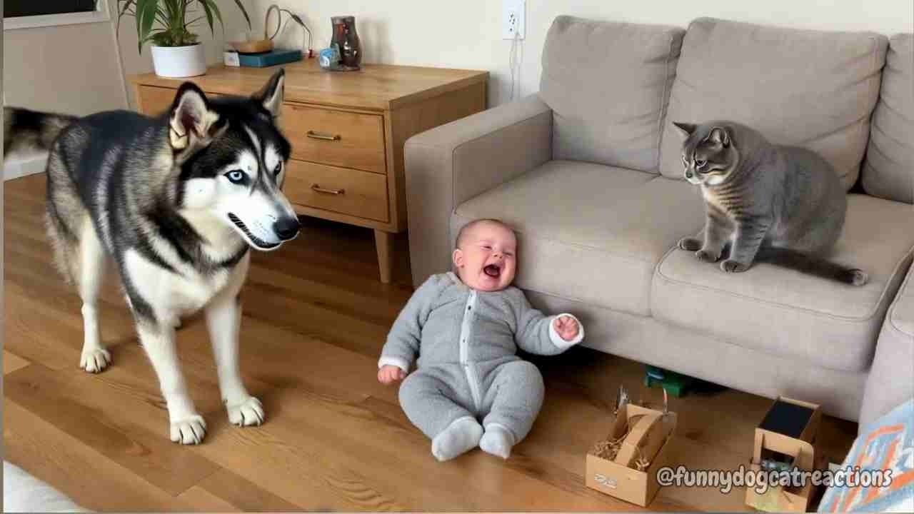 Dogs and Cats React to Crying Babies 😂 | Hilarious Pet Reactions Compilation