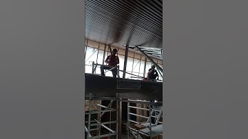 PVC Panel Installation. How to Install PVC Panel. PVC False Ceiling work #shorts #pvcceiling #home