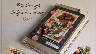 JunkJournal✢『LADY♡』 Handmade Junk Journal ( Lady's love diary Journal) - YouTube