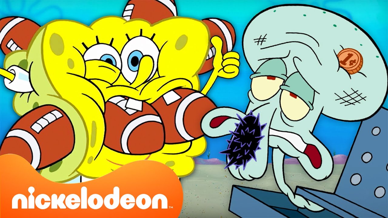 سبونج بوب | أي شخصية في سبونج بوب تتعرض للأذى أكثر؟ 🤕 | Nickelodeon Arabia